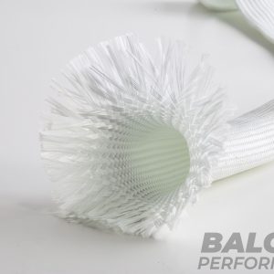 GV - Guaina Isolante Ignifuga in Fibra di Vetro trecciata, colore Bianco, temperatura 450° C, VENDITA AL METRO