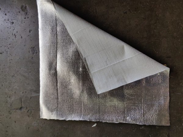PANNELLO SCUDO TERMICO VETRO ALLUMINIO +550°C - 1.0X1000 - Per isolamento carrozzeria e cellule vetture Motorsport
