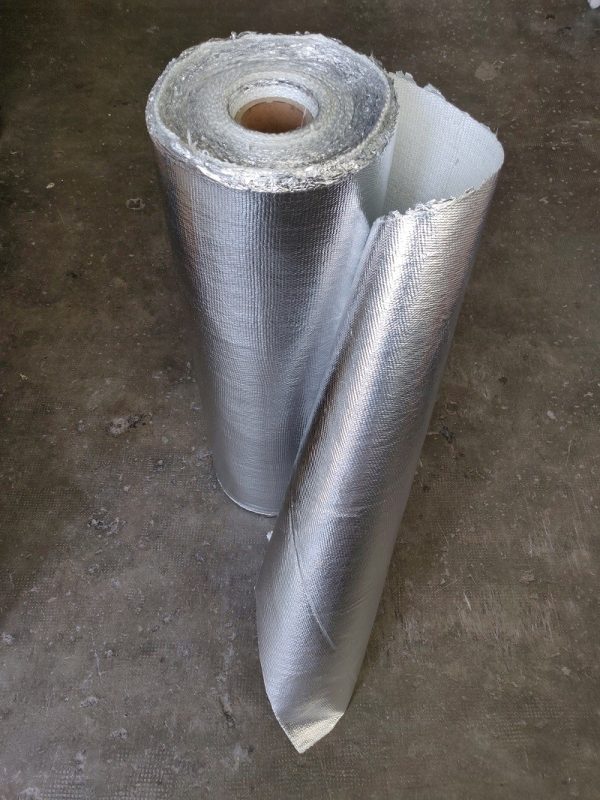 PANNELLO SCUDO TERMICO VETRO ALLUMINIO +550°C - 1.0X1000 - Per isolamento carrozzeria e cellule vetture Motorsport