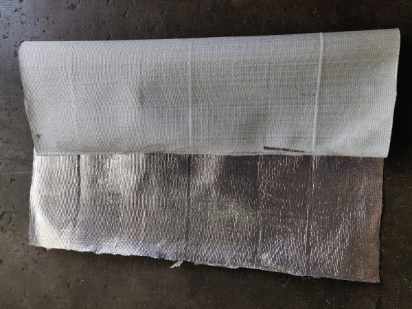 PANNELLO SCUDO TERMICO VETRO ALLUMINIO +550°C - 1.0X1000 - Per isolamento carrozzeria e cellule vetture Motorsport