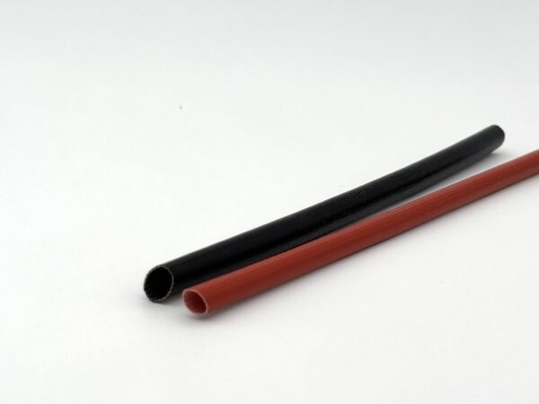 TVE NERO - Tubo Guaina Isolante Vetro Silicone Alte Temperature, protezione 1500V 260° C, vendita al metro.