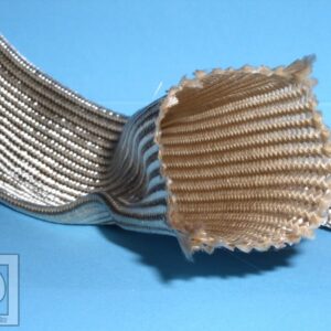 Guaina Ignifuga in Fibra di Vetro 450°C, trattamento termico anti sfilacciamento, diametro interno 10 mm.