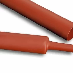 GUAINA TERMORESTRINGENTE ROSSA 125°C 2:1, Termoretraibile senza scritte, vendita al metro.
