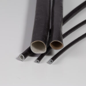 TVE NERO - Tubo Guaina Isolante Vetro Silicone Alte Temperature, protezione 4000V 260°C, Omologato UL, vendita al metro.