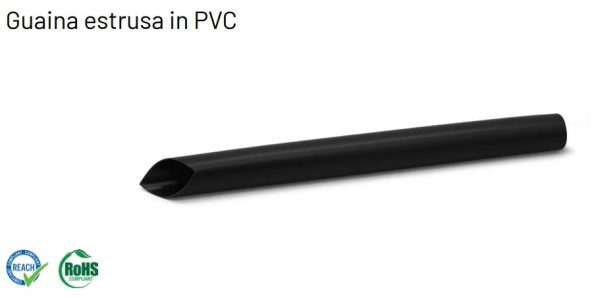 Guaina PVC flessibile 105°C per isolamento cavi, idonea per trasformatori e motori elettrici